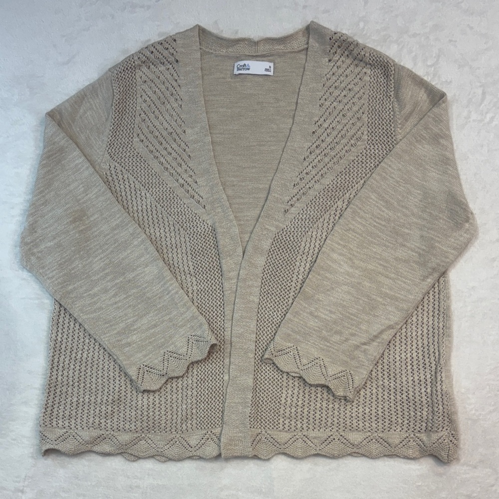 Croft & Barrow Light Tan Women's Cardigan NEW NO TAG